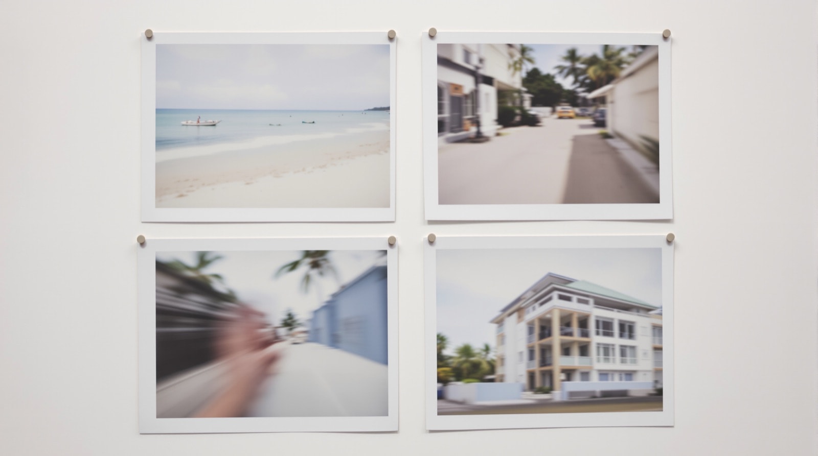Four deliberately failed snapshots pinned side by side